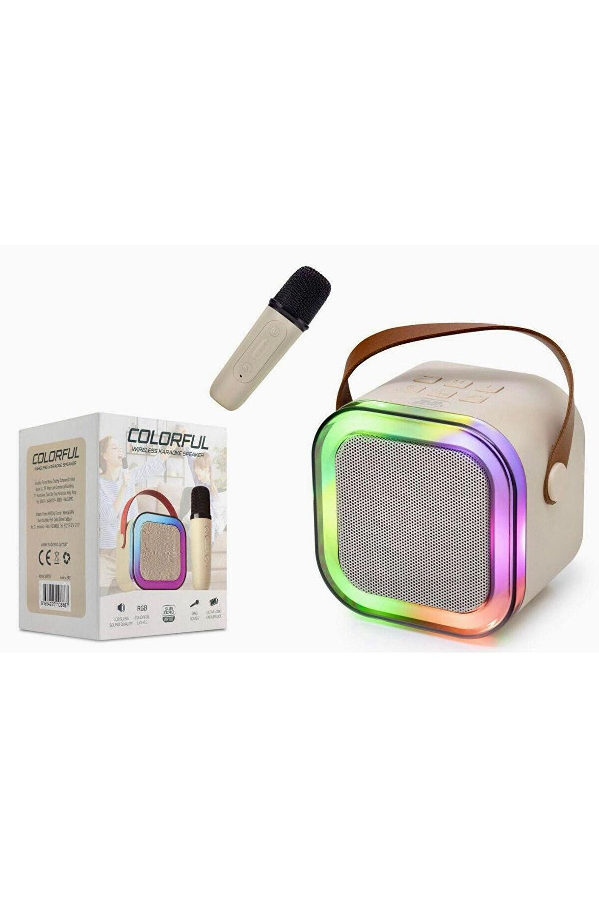 SUBZERO RGB Işıklı Mikrofonlu Bluetooth Karaoke Hoparlör
